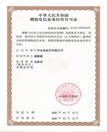 IDC/ISP经营许可证